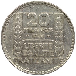 1 Kilo argent 20 francs Turin