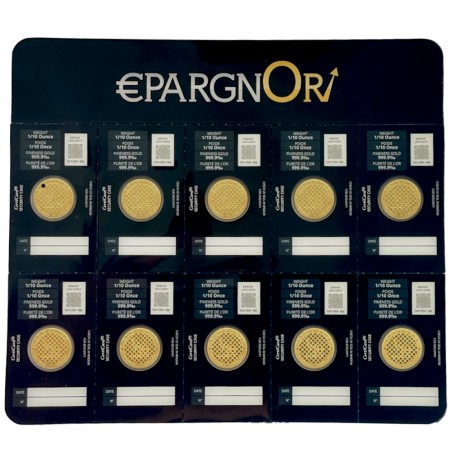 EpargnOr - Plaquette 10 x 1/10 oz - verso